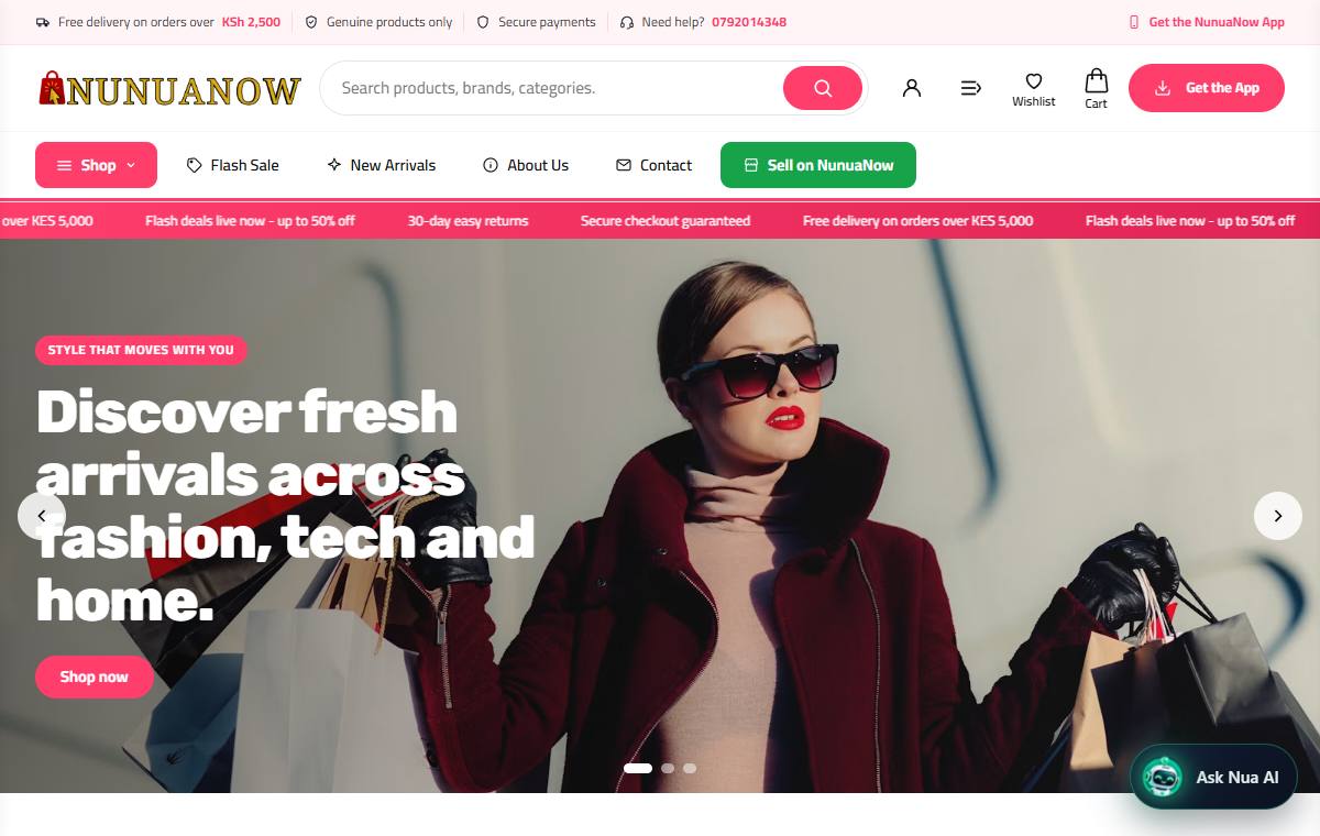 NunuaNow e-commerce marketplace products